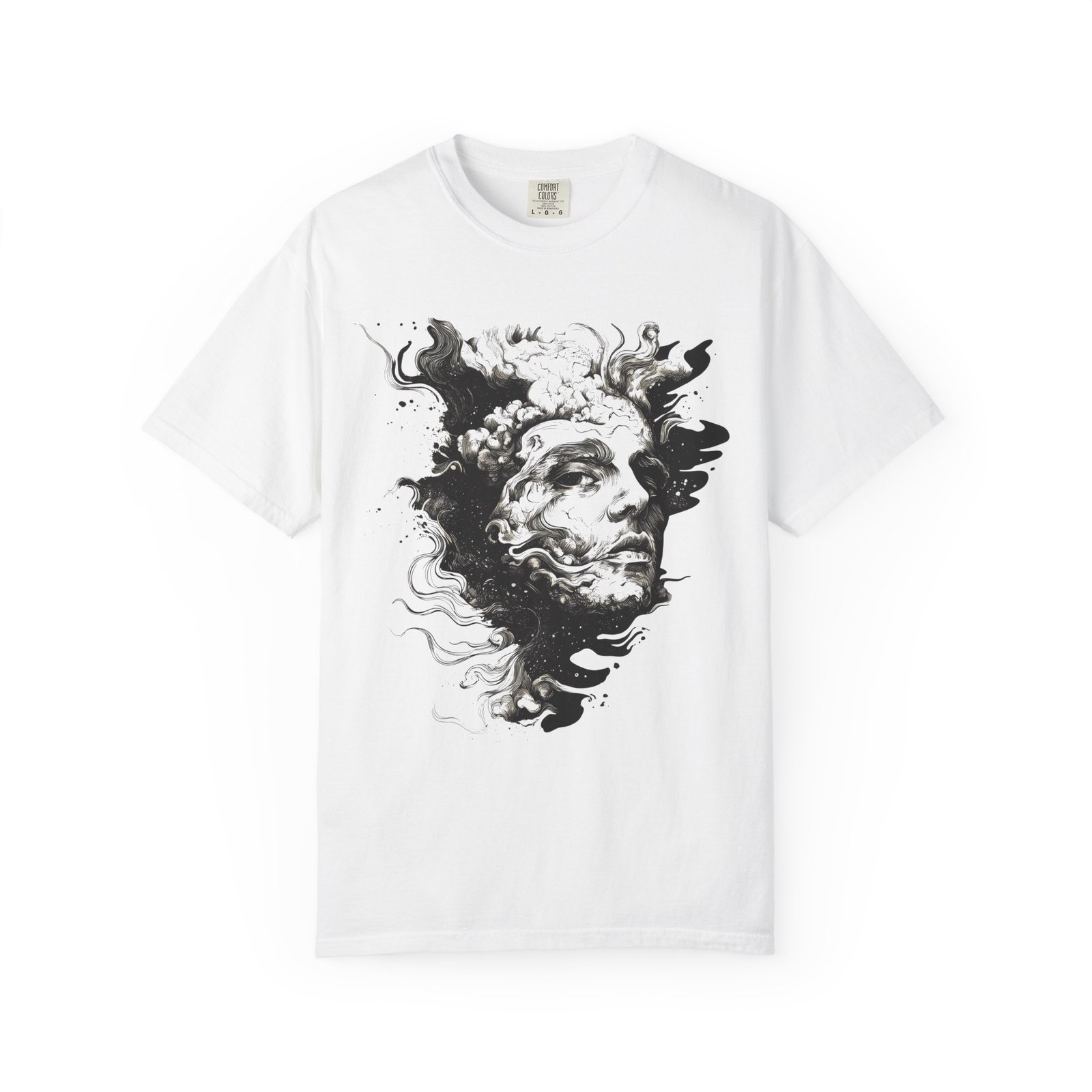 White "SHADOW" Unisex Standard T-Shirt - Image 4