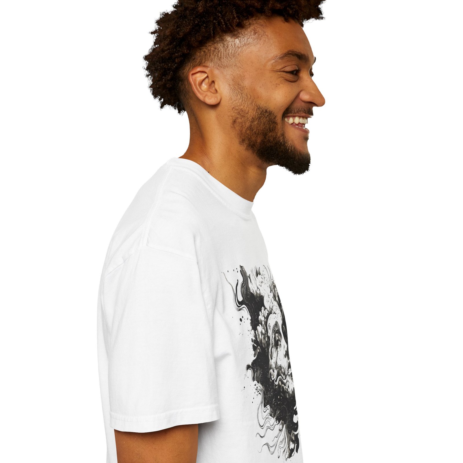White "SHADOW" Unisex Standard T-Shirt - Image 2