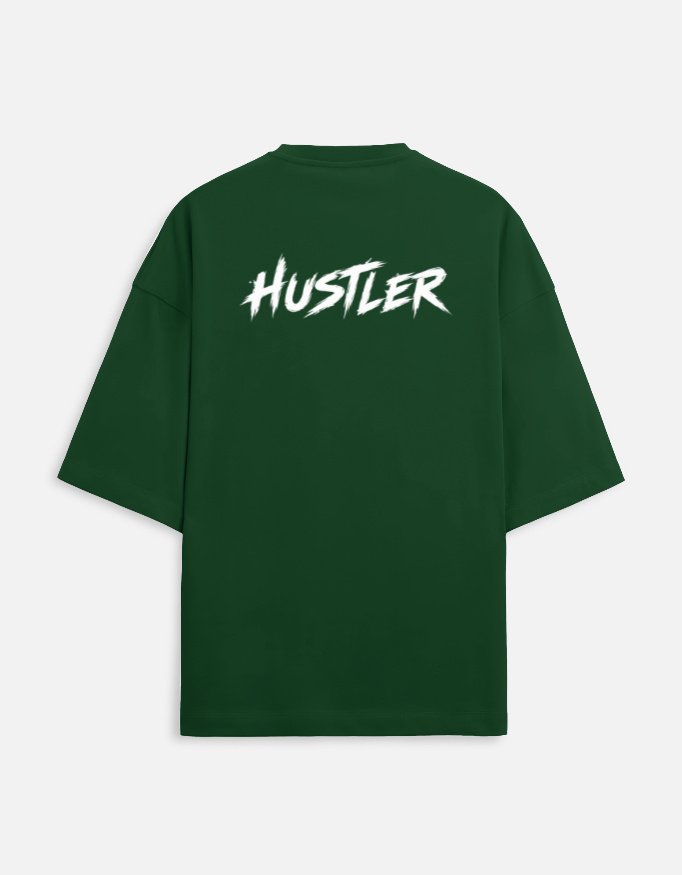 "HUSTLER" Unisex Terry 260 GSM Oversized Tee