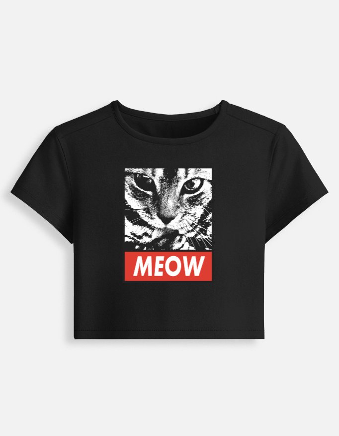 "MEOW" Baby Tee 240 GSM
