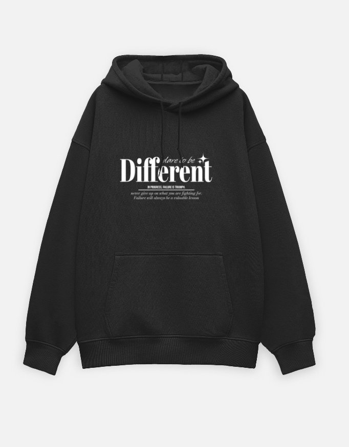 "DIFFER" PREMIUM Unisex Oversized Hoodie